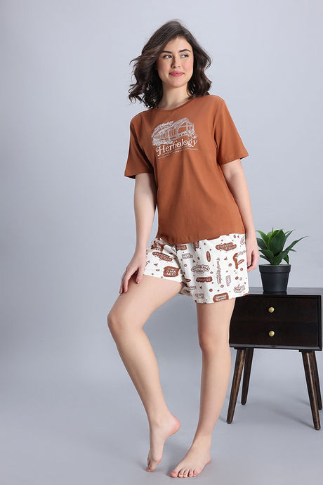 Zivame Harry Potter Knit Cotton Loungewear Set - Whisper White — image 3